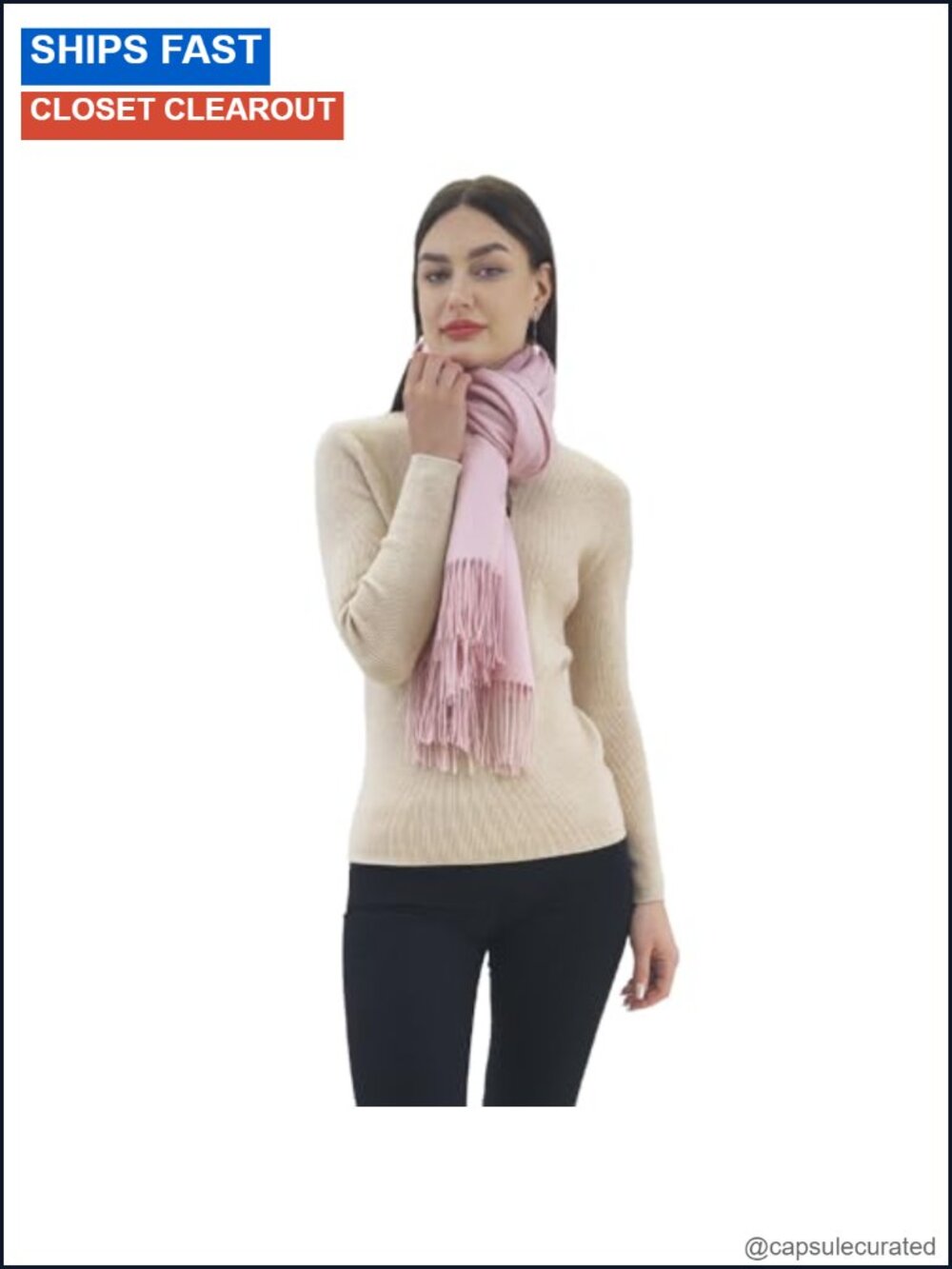 100% Pure Cashmere Shawl Wrap, Extra Large Winter Scarf, Versatile Pashmina - Picture 2 of 5